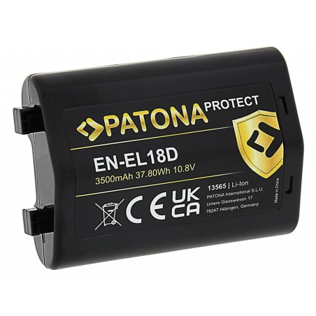 PATONA PROTECT Bateria do Nikon Z9 D6 EN-EL18D z wysokiej jakości ogniwami LG
