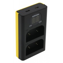 Ładowarka USB PATONA z podwójnym wyświetlaczem LCD f. Olympus OM-1 BLX-1