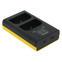 Ładowarka USB PATONA z podwójnym wyświetlaczem LCD f. Olympus OM-1 BLX-1
