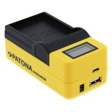 Ładowarka USB PATONA z podwójnym wyświetlaczem LCD do Olympus OM-1 BLX-1