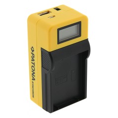 Ładowarka USB PATONA z podwójnym wyświetlaczem LCD do Olympus OM-1 BLX-1