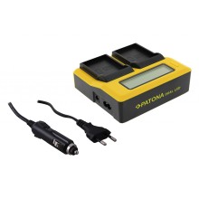 Ładowarka USB PATONA Synchron f. Olympus OM-1 BLX-1 z wyświetlaczem LCD