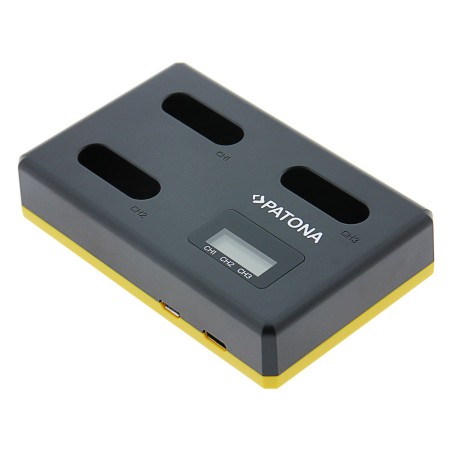 Potrójna ładowarka USB PATONA f. Sony NP-BX1 BX BX1 NP-BX1 Cybershot DSC HX300 DSC HX50V DSC RX1 w komplecie. Kabel USB typu C