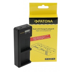 Ładowarka USB PATONA z podwójnym wyświetlaczem LCD f. JVC BN-VC296G BN-VC298G GY-HC500 HY-HC550 icl. Kabel USB-C