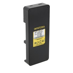 Ładowarka USB PATONA z podwójnym wyświetlaczem LCD f. JVC BN-VC296G BN-VC298G GY-HC500 HY-HC550 icl. Kabel USB-C