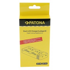 Ładowarka USB PATONA z podwójnym wyświetlaczem LCD f. JVC BN-VC296G BN-VC298G GY-HC500 HY-HC550 icl. Kabel USB-C