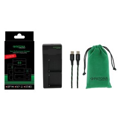 Ładowarka PATONA Premium Twin Performance PD do Sony F550 F750 F970 FM50 FM500H w komplecie. Kabel USB-C