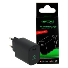 Zasilacz PATONA Premium PD20W 5V/3A 9V/2,22A 12V/1,67A USB-C PD3.0 QC3.0 czarny