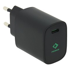 PATONA Premium Ładowarka PD20W 5V/3A 9V/2,22A 12V/1,67A USB-C PD3.0 QC3.0 czarna