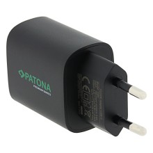 PATONA Premium Ładowarka PD20W 5V/3A 9V/2,22A 12V/1,67A USB-C PD3.0 QC3.0 czarna PATONA Premium Ładowarka PD20W 5V/3A 9V/2,22A 12V/1,67A USB-C PD3.0 QC3.0 czarna