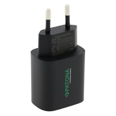 Zasilacz PATONA Premium PD20W 5V/3A 9V/2,22A 12V/1,67A USB-C PD3.0 QC3.0 czarny