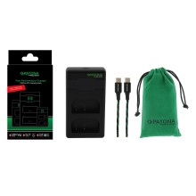 Ładowarka PATONA Premium Twin Performance PD do Panasonic DMW-BLF19 DMW-BLK22 Lumix DMC-GH3 GH3A GH4 w tym kabel USB-C