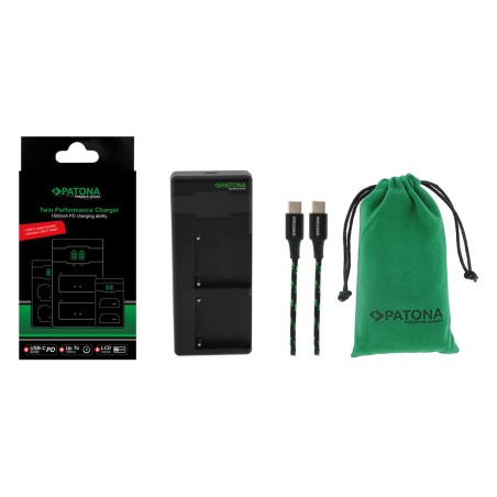 Ładowarka PATONA Premium Twin Performance PD do aparatu Nikon EN-EL15 D600 D750 D800 D810 D810A D7000 D7100 D7200 D750 w zestawi