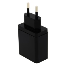 PATONA Premium Ładowarka GaN PD36W 5V/3A 9V/2A 12V/1,5A 1xUSB-C 1xUSB-A PD3.0 QC3.0 czarna