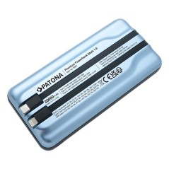 PATONA Powerbank Premium Stark 1.0 PD65W 20.000mAh z 2 zintegrowanymi kablami ładującymi USB-C Lightning