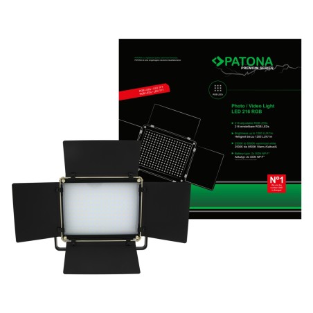Lampa fotograficzna i wideo PATONA Premium LED z 216 regulowanymi diodami LED RGB