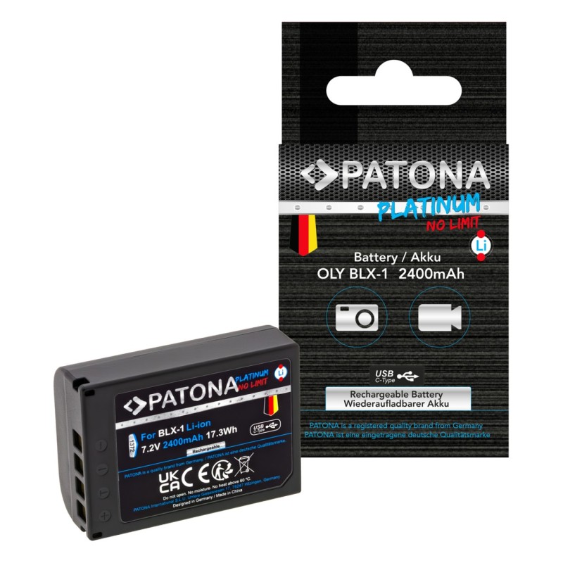 Bateria PATONA Platinum z wejściem USB-C do Olympus OM-1 OM1 BLX-1 BLX1