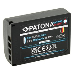 Bateria PATONA Platinum z wejściem USB-C do Olympus OM-1 OM1 BLX-1 BLX1