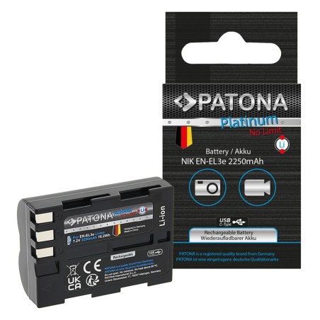 Bateria PATONA Platinum z wejściem USB-C do Nikon D700 D300 D200 D100 D80 D70 D50 EN-EL3e