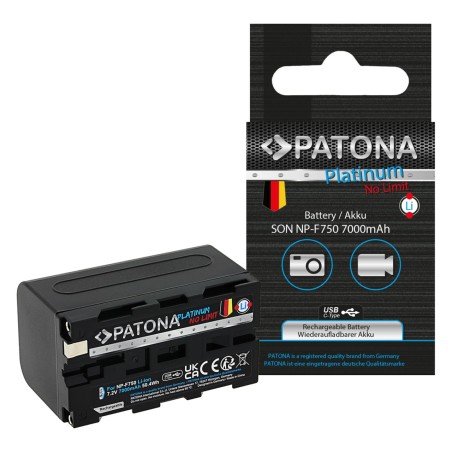 Bateria PATONA Platinum z wejściem USB-C do Sony NP-F750 F330 F530 F550 F930 F920