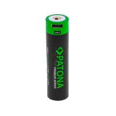 PATONA Premium Akumulator litowo-jonowy 18650 z wejściem USB-C 3,7 V 3300 mAh