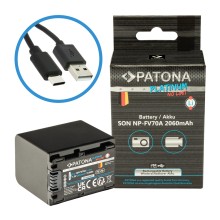 Bateria PATONA Platinum do Sony NP-FV70A DCR-SR100 DCR-DVD703E HDR-CX12E z wejściem USB-C