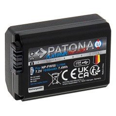 PATONA Platinum Akumulator Sony NP-FW50 do NEX.3 NEX.3C NEX.5 NEX.5A z wejściem USB-C