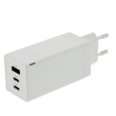 Adapter PATONA Premium GaN PD65W biały 2xUSB-C 1xUSB-A PD3.0 QC3.0