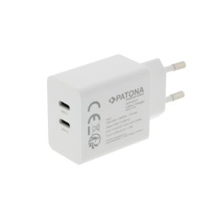 Adapter PATONA Premium GaN PD35W biały 2xUSB-C PD3.0 QC3.0