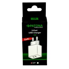 PATONA Premium Ładowarka GaN PD35W 2xUSB-C PD3.0 QC3.0 biała PATONA Premium Ładowarka GaN PD35W 2xUSB-C PD3.0 QC3.0 biała