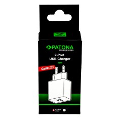 Adapter PATONA Premium GaN PD35W biały 1xUSB-C 1xUSB-A PD3.0 QC3.0