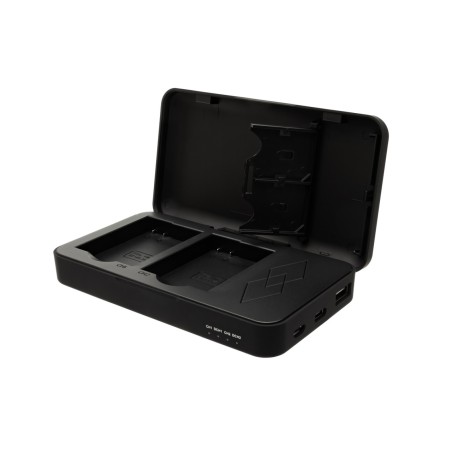 Podwójna ładowarka PATONA do aparatu Nikon EN-EL14 P7000 P7100 P7700 D3100 z funkcją powerbanku i miejscem na kartę pamięci