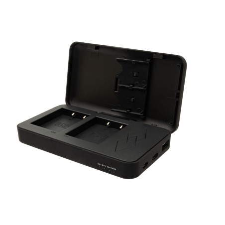 Podwójna ładowarka PATONA do aparatu Fuji NP-W126 FinePix z funkcją powerbanku i miejscem na kartę pamięci