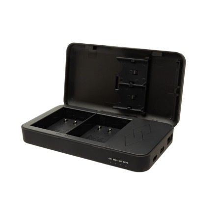 Podwójna ładowarka PATONA do Panasonic DMW-BLK22 DC-S5 G9 GH5 GH5S GH6 z funkcją power banku i miejscem na kartę pamięci