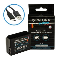 Bateria PATONA Platinum z wejściem USB-C do Panasonic DMW-BLC12 FZ2000 FZ300 GX8 G81 GH2