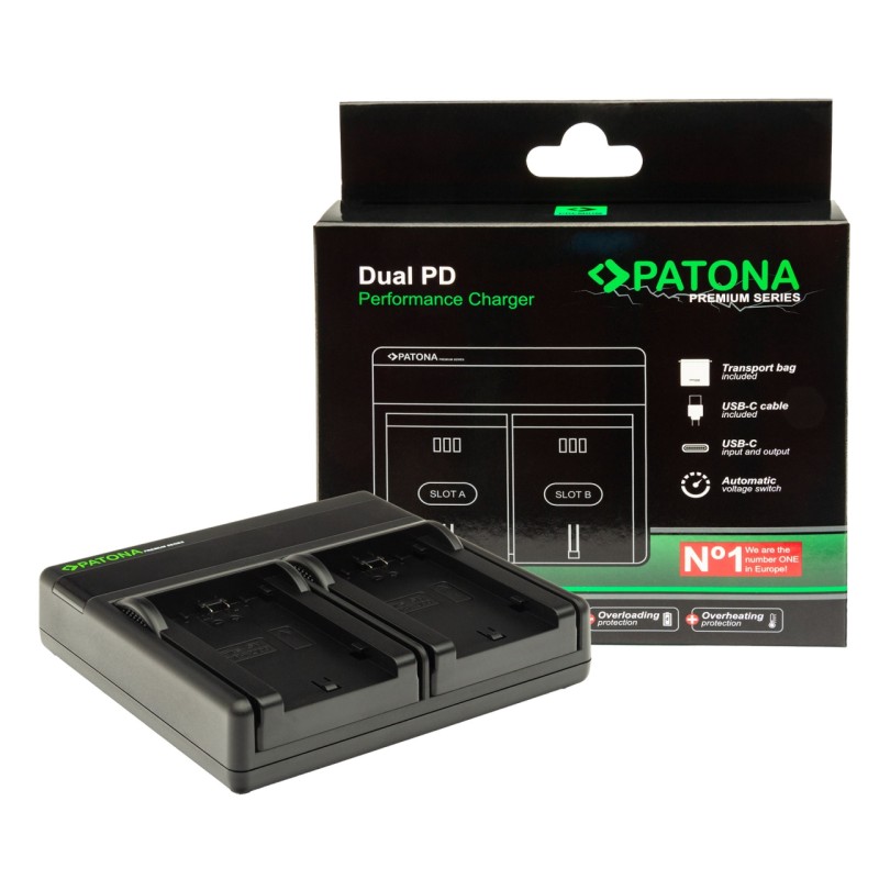Ładowarka PATONA Premium Dual PD do Casio NP-120 Nikon EN-EL19 Wejście/wyjście USB-C Ładowarka PATONA Premium Dual PD do Casio NP-120 Nikon EN-EL19 Wejście/wyjście USB-C