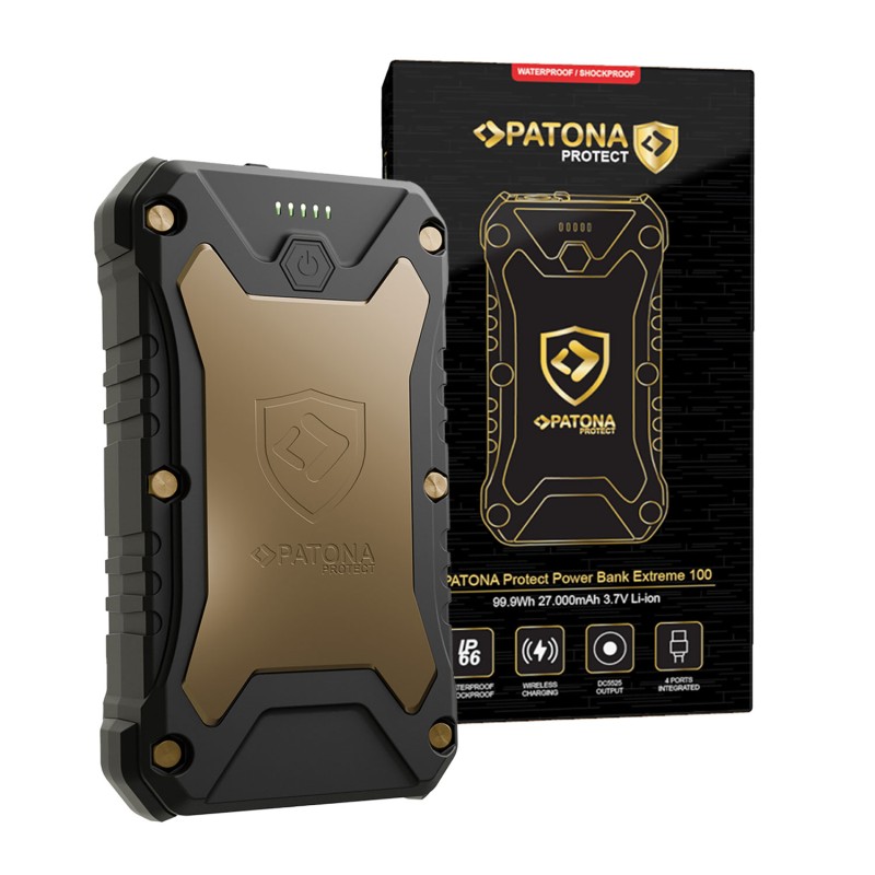 PATONA PROTECT Powerbank Extreme 100 PD65W 27.000mAh z ładowaniem bezprzewodowym