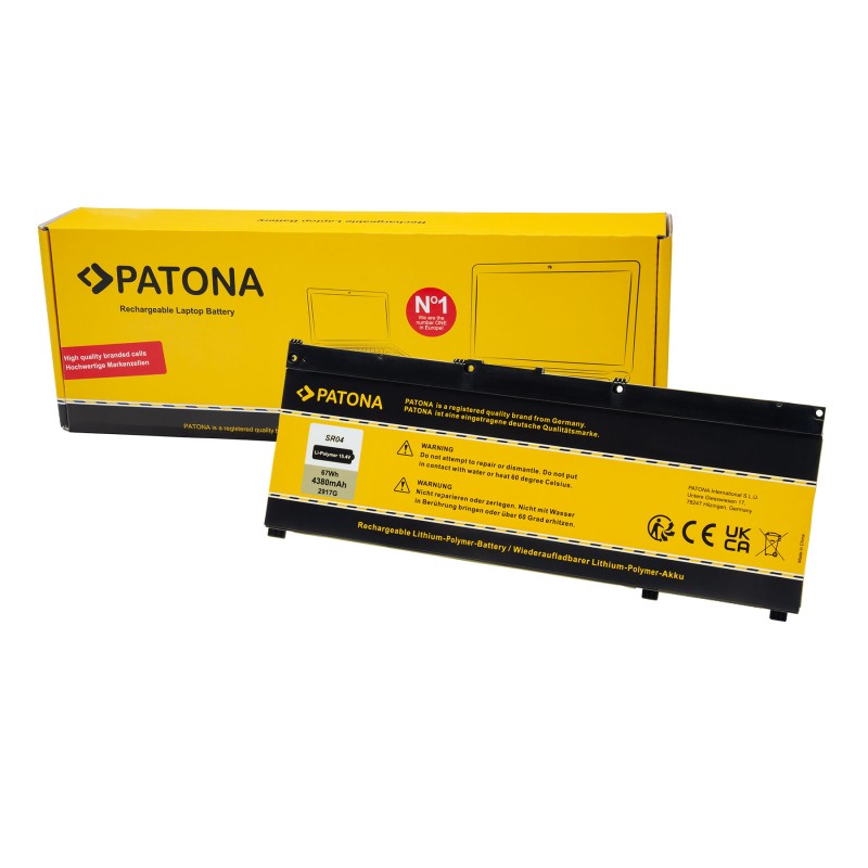 PATONA Bateria do HP Pavilion15-CE015DX 15-CB045WM Power 15t-cb2000 SR03XL SR04XL