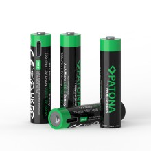 PATONA Premium 4x Akumulatorki Paluszki R3 AAA z USB-C i kablem USB-C z 1 na 2