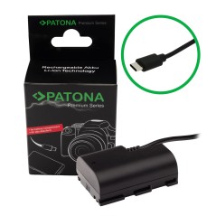 PATONA Adapter Dummy USB-C do Canon LP-E6 LP-E6N LP-E6NH XC10 EOS R, R5, R6, 90D, 80D