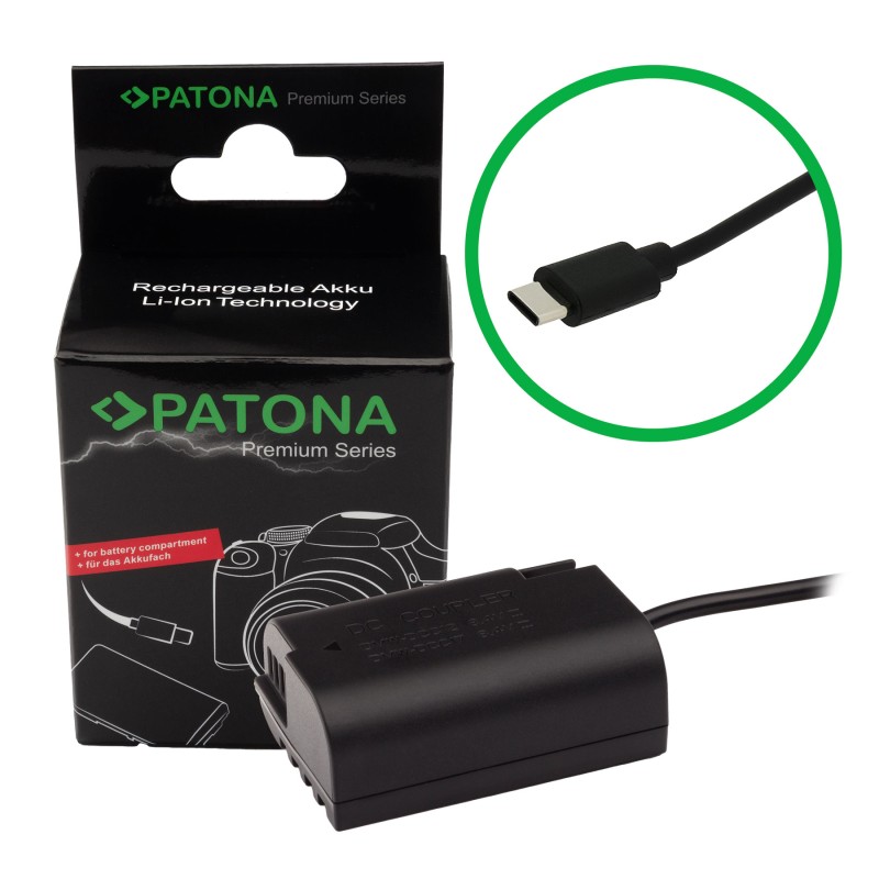 PATONA Adapter Dummy USB-C do Panasonic DMW-BLK22 DC-S5 G9 GH5 GH5S GH6