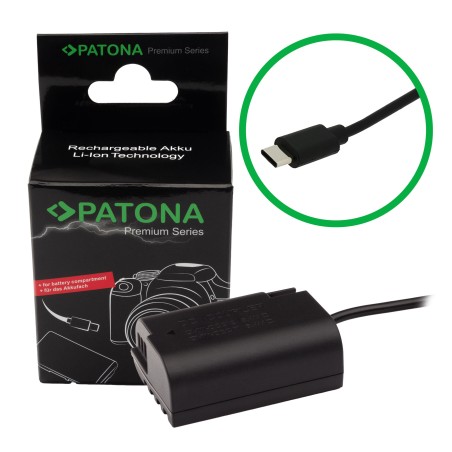 PATONA Adapter Dummy USB-C do Panasonic DMW-BLK22 DC-S5 G9 GH5 GH5S GH6