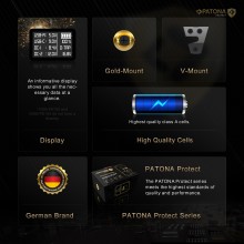 PATONA PROTECT Akumulator V-Mount V99-PD100 99Wh D-Tap USB-C USB-A 2xDC-out OLED