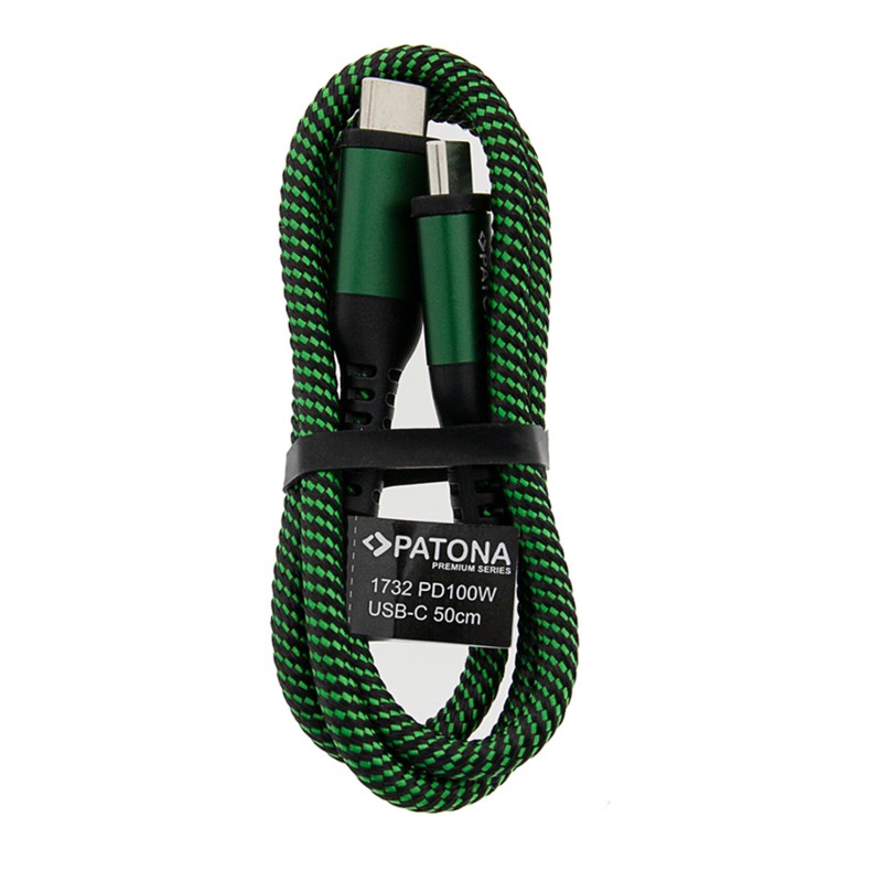 PATONA Premium Kabel Power Delivery 100W USB-C na USB-C E-Marker Chip 50cm USB2.0/480MBPS