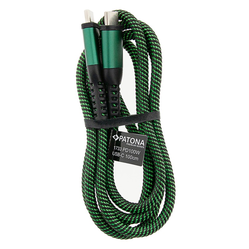 PATONA Premium Kabel Power Delivery 100W USB-C na USB-C E-Marker Chip 100cm USB2.0/480MBPS