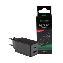 PATONA Premium Ładowarka GaN PD45W 1xUSB-C 1xUSB-A PD3.0 QC3.0 czarna PATONA Premium Ładowarka GaN PD45W 1xUSB-C 1xUSB-A PD3.0 QC3.0 czarna