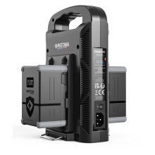 PATONA Platinum Ładowarka 2-kanałowa dla akumulatorów V-Mount 6Ax2 USB-C PD100W z kablem 4-Pin XLR