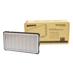 PATONA Premium kieszonkowa lampka LED RGB foto/wideo z dyfuzorem i funkcją powerbanku