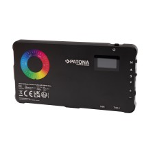 PATONA Premium kieszonkowa lampka LED RGB foto/wideo z dyfuzorem i funkcją powerbanku