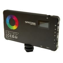 PATONA Premium kieszonkowa lampka LED RGB foto/wideo z dyfuzorem i funkcją powerbanku